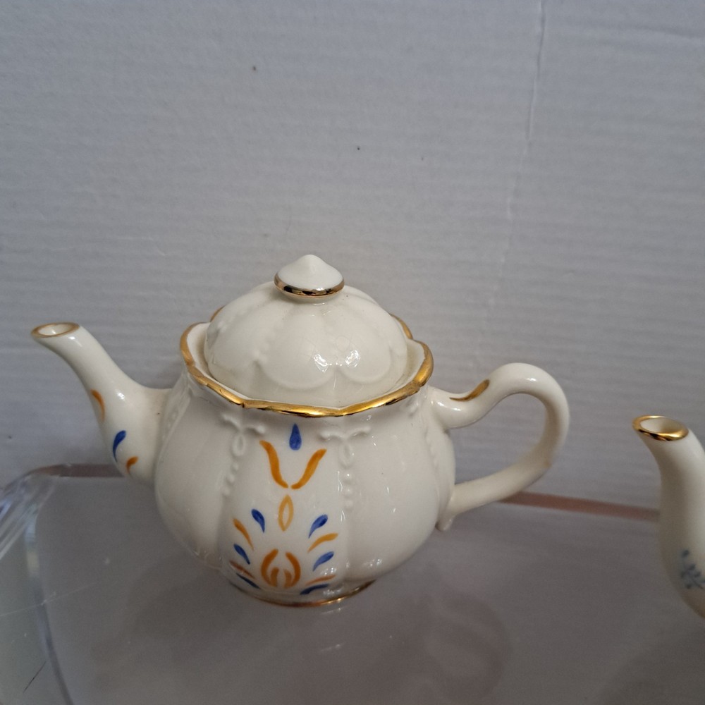 Lenox Mini 3'' Teapots 6 Assorted Styles Porcelain