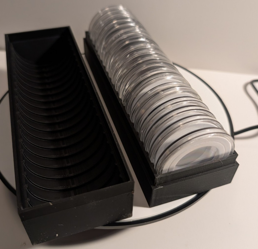 20-Slot Coin Capsule Holder Storage Box for 1 oz Coins/Rounds (52mm x 7mm)