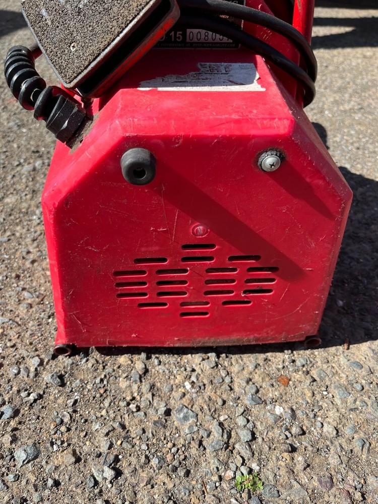 Gorlitz drain cleaning machine with foot pedal