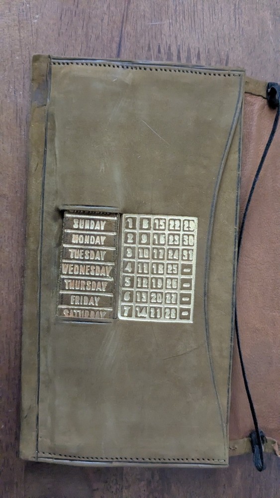 Antique Tan Suede Wallet Ca. 1920.