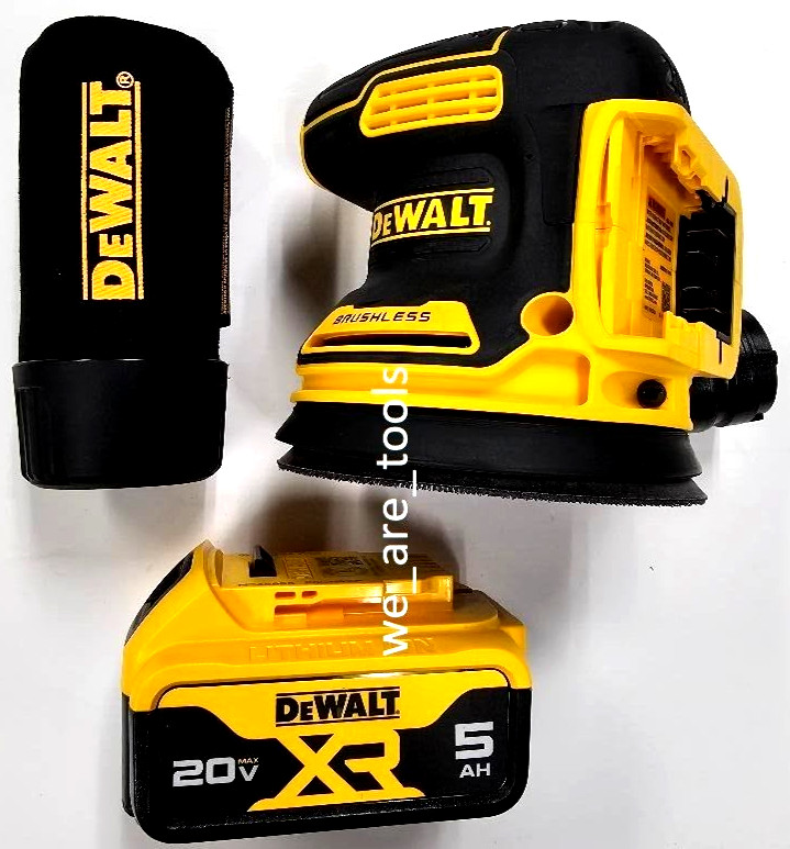 DeWalt DCW210 20V Cordless 5" Orbital Sander, DCB205 5.0 AH Battery 20 Volt