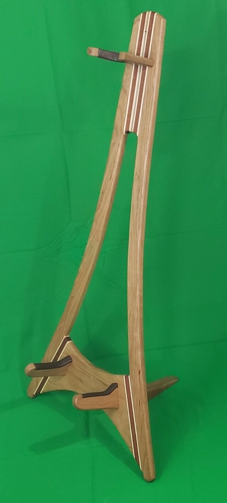 Guitar Stand handmade by woodnuts.com solid Cherry W/ Bobinga & Maple NEW