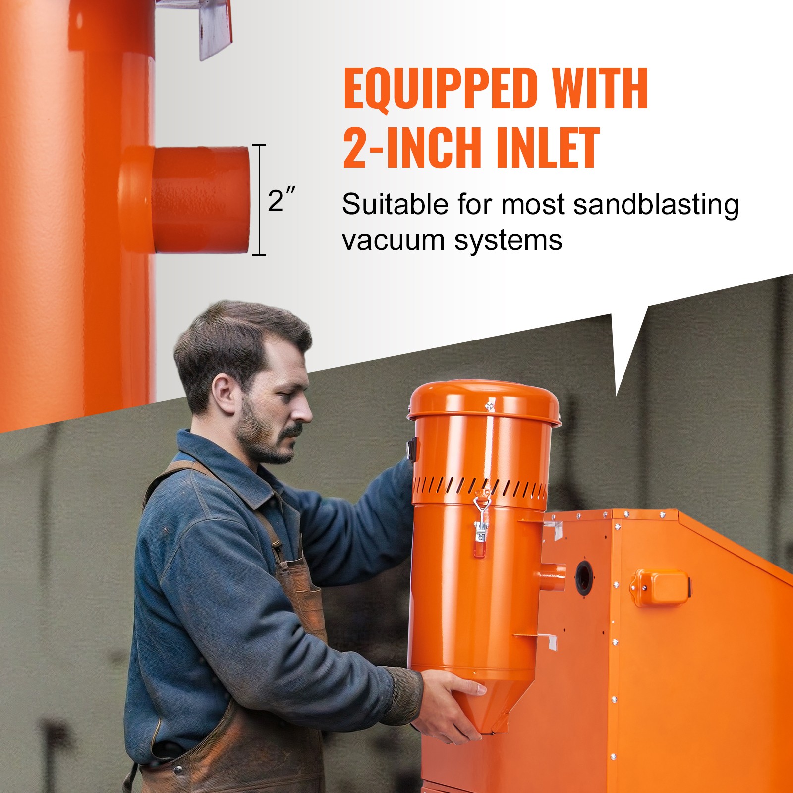Uimoso 1.8 Gallon Dust Collector 1200W Dust Collection System Media Reclaimer