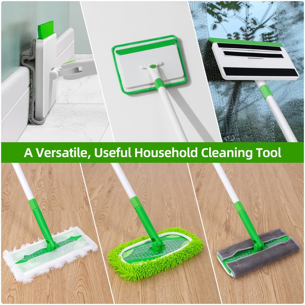 Baseboard Cleaner Tool with Handle, Extendable Long Handle Baseboard Floor Clean