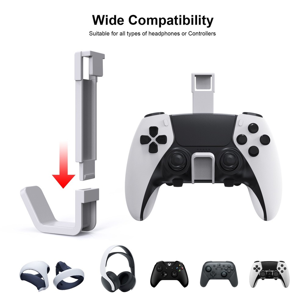 1 Pair Gaming Controller Hanging Holder Headset Hangers For PS5/PS5 Slim Console