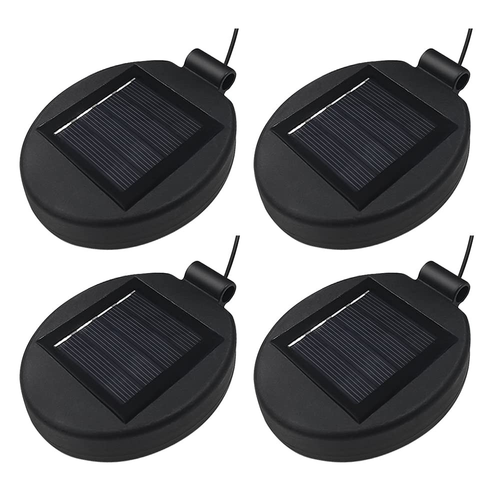 Solar Lantern LED Panel Lid Replacement Lights for Garden Decor 4 Pack