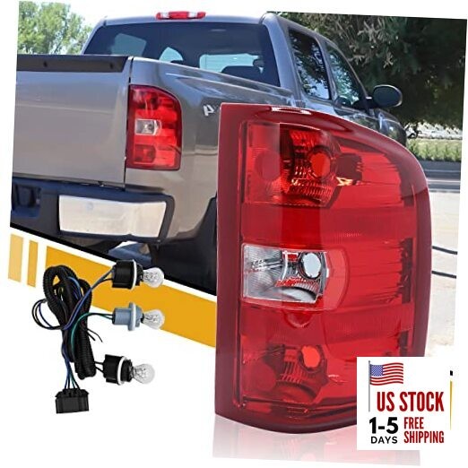 Tail Light Assembly Compatible with Chevy Right Passenger Side-Red Border