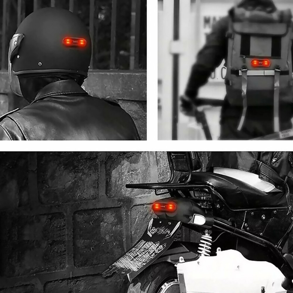 Waterproof Motorcycle Rear LED Helmet Light USB Rechargeable Light Replace Part