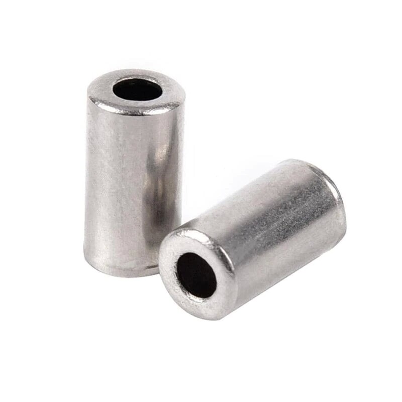 100x Bike Cable End Caps Brake Shifter Cover Housing Ferrules Silver Aluminum