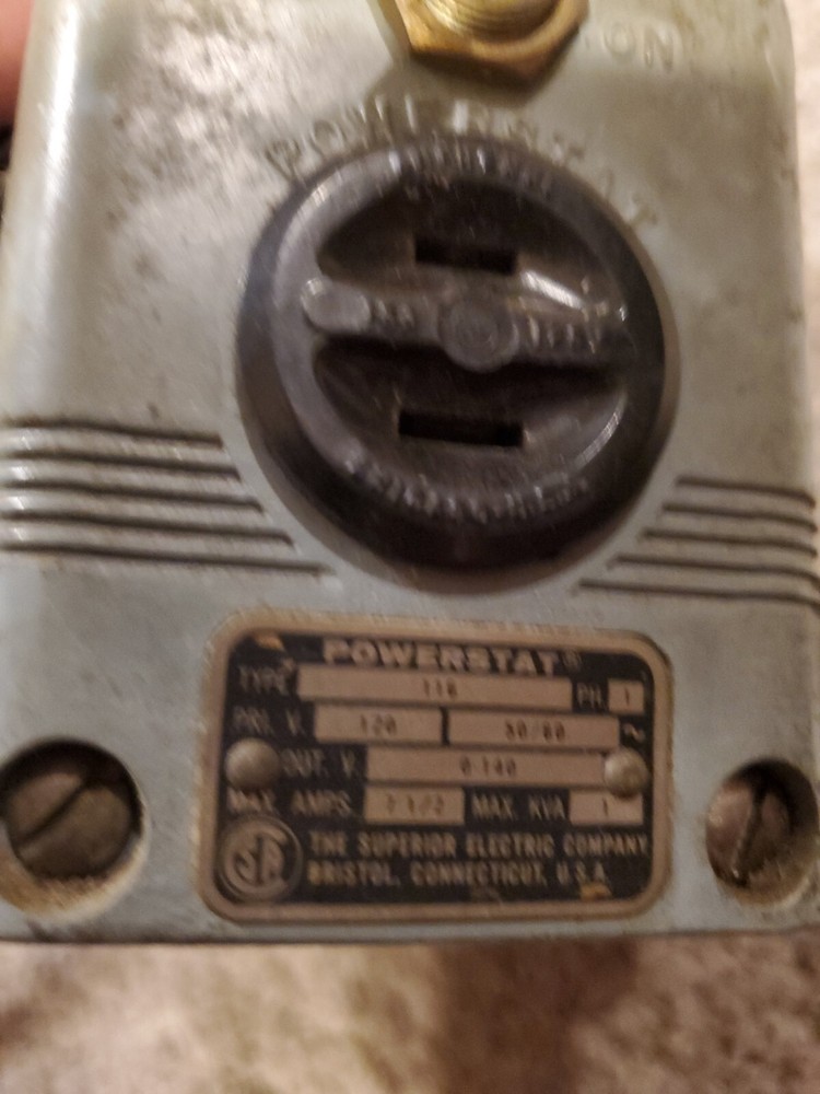 Powerstat Variable transformer Type 116 0-140 volt 1 KVA
