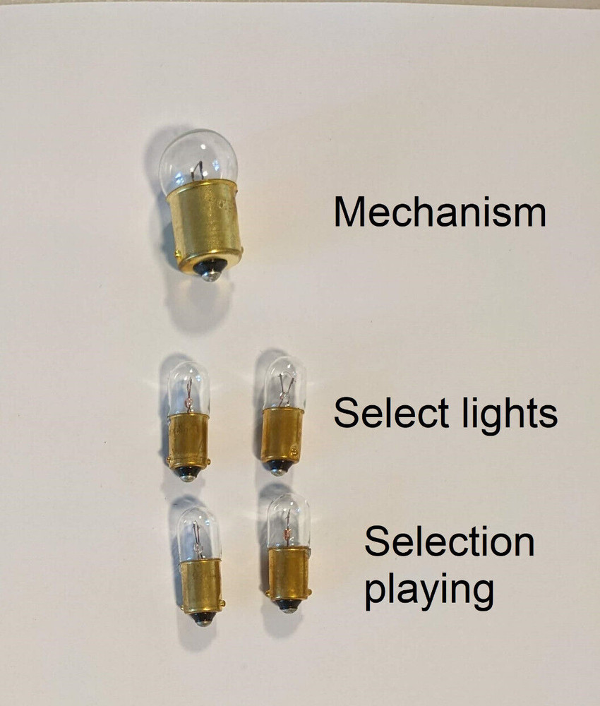 Seeburg B Jukebox Lamp Set Replacement Light Bulbs Miniature Lamps