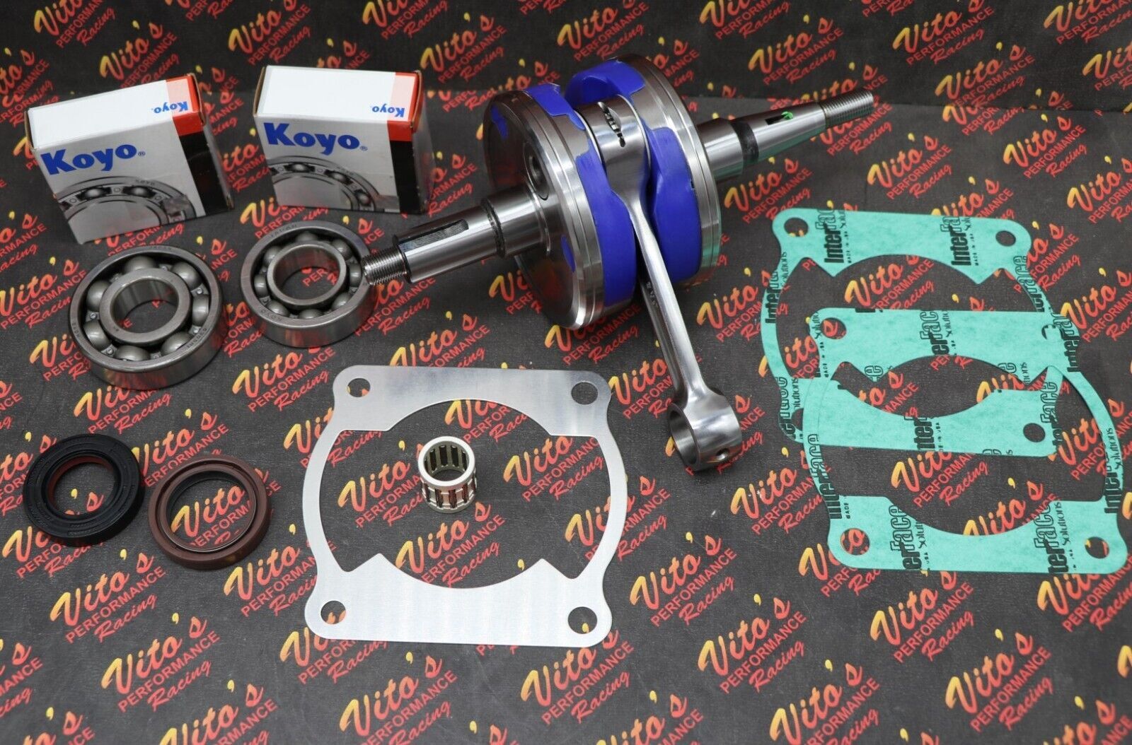 VITOS Yamaha Blaster crankshaft KIT +3mm STROKER crank bearings + spacer + seals
