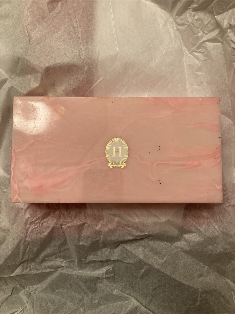 Vintage HOUBIGANT CHANTILLY Rectangle Empty Box PINK Marbled CONTAINER