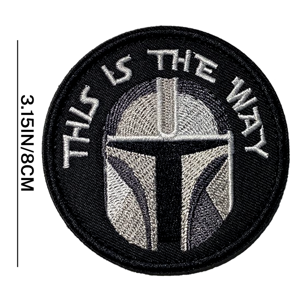 This is the Way Mandalorian Helmet Star Wars Tactical Morale Patch Hook and Loop