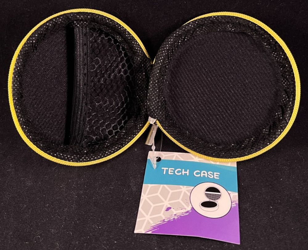 Tech Case - Earbuds Case - Hard Sides - Zipper - Cord Storage - Pineapple