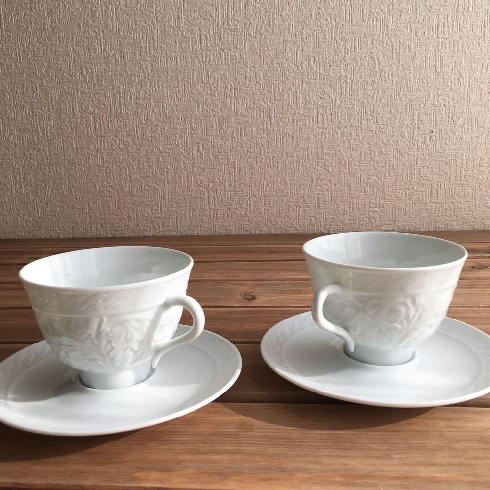 Legle Limoges Cup Saucer Pair Set
