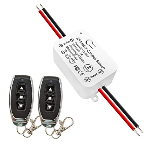 Wireless DC Motor Remote Control Switch, DC 12V~80V 5A Relay Receiver