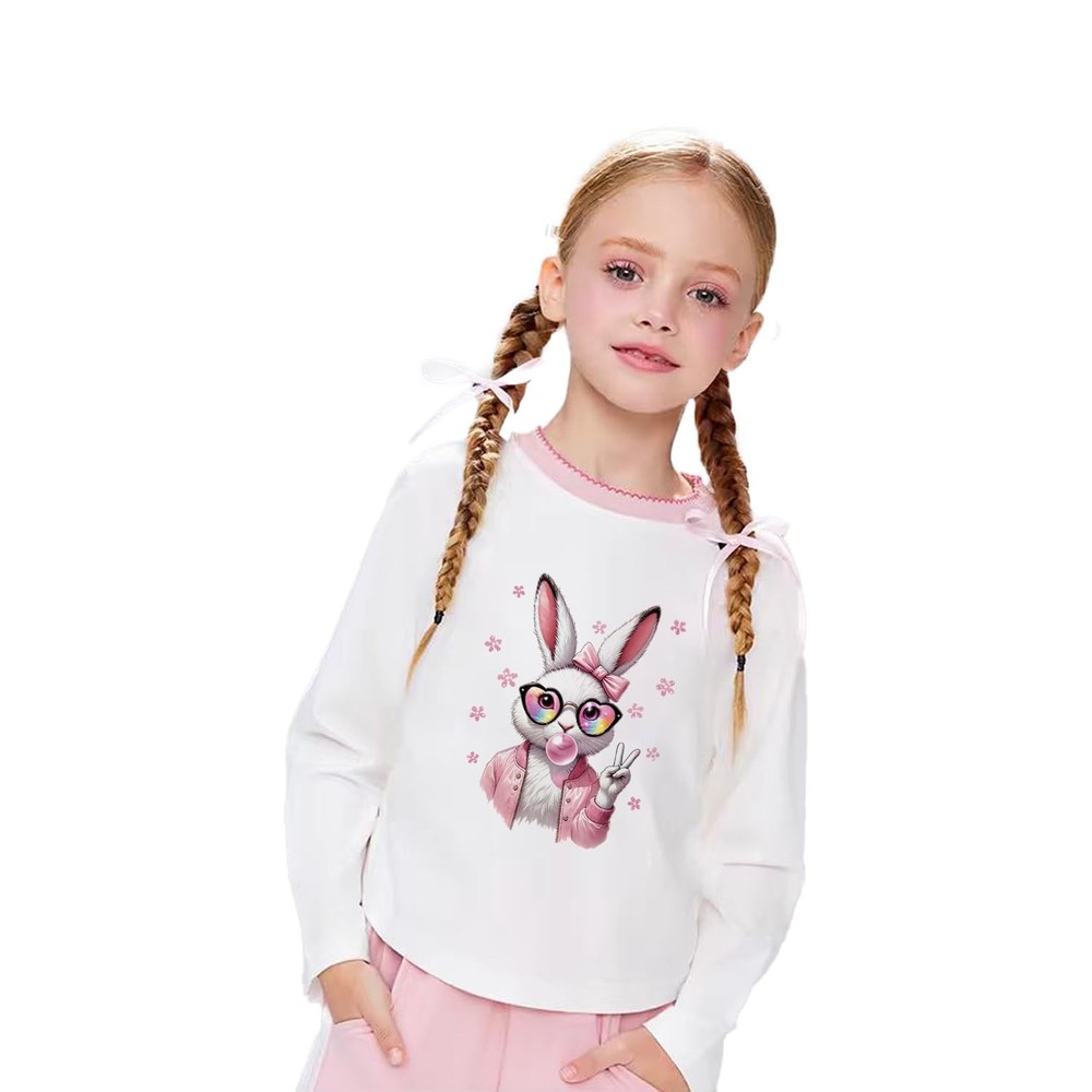 ASABITE 3 Sheets Easter Iron on Transfers Big Bunny DTF B, Multicolour