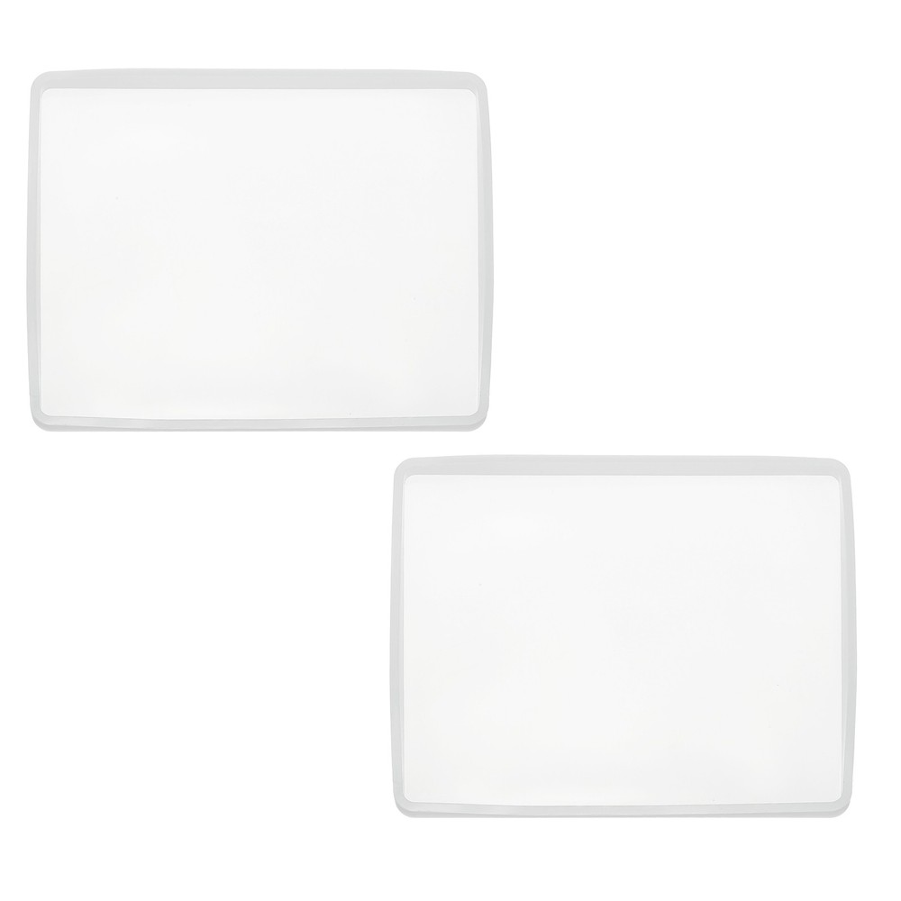 2 Pcs Coaster Silicone Casting Mould, 19x15cm/7.6x6in Rectangle Shape