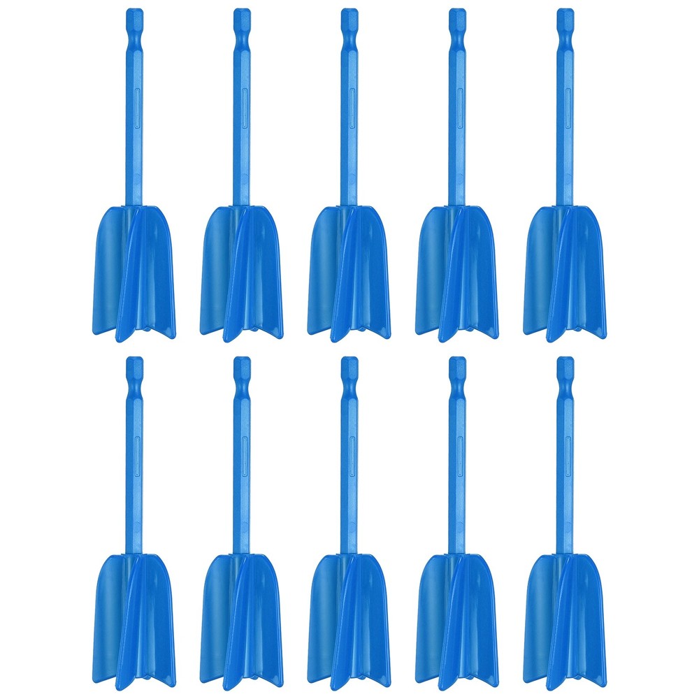 10Pcs 4.9" ABS Plastic Silicone Resin Mixer Paddle, Blue