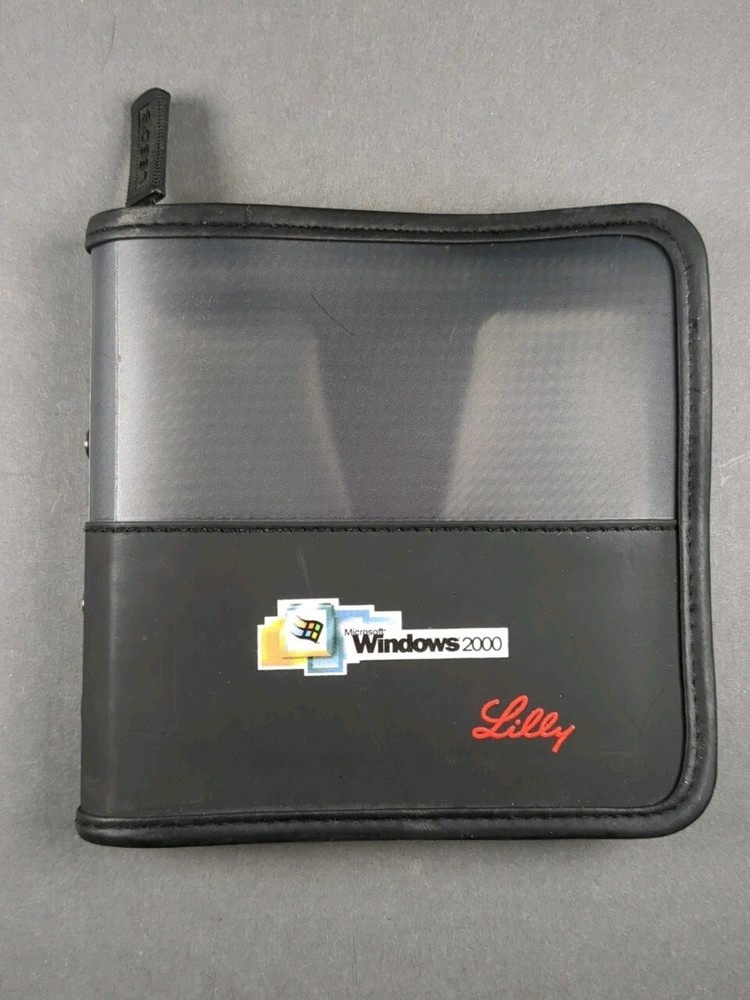 Microsoft Windows 2000 Eli Lilly Logo 12 CD Wallet Branded Tech Memorabilia