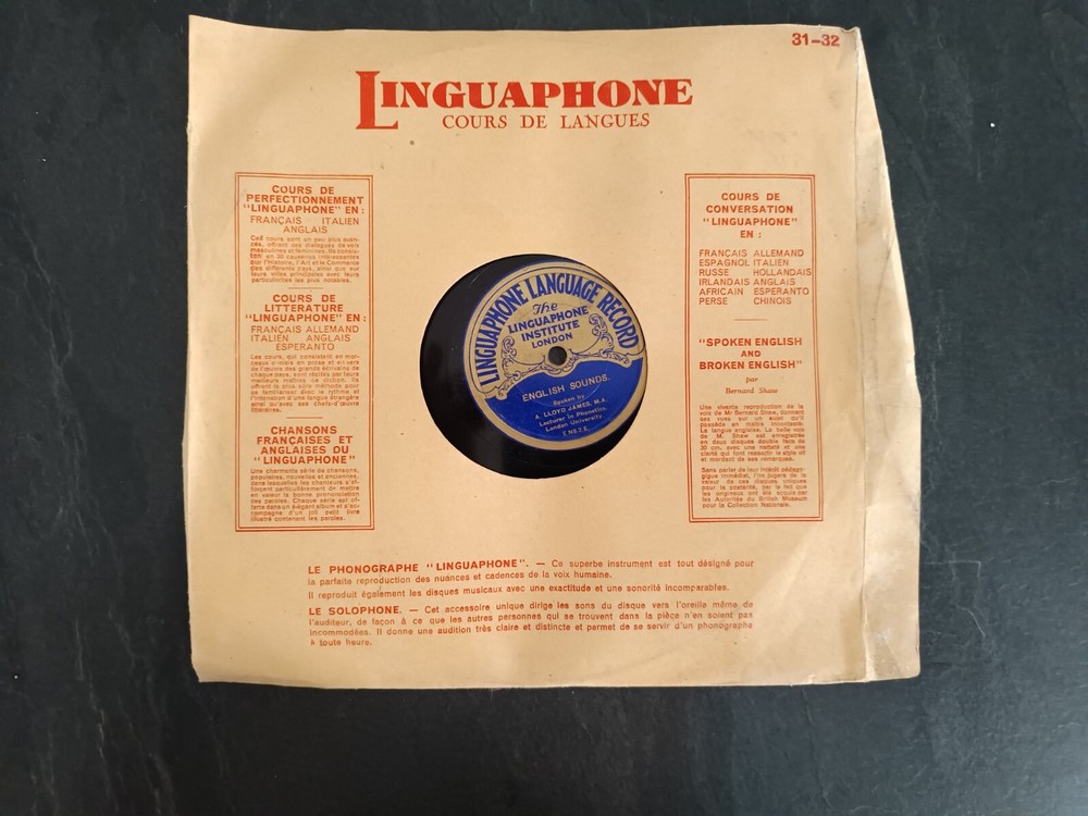 Linguaphone - Gramophone - Language Course - No. 31-32 - English - CAF