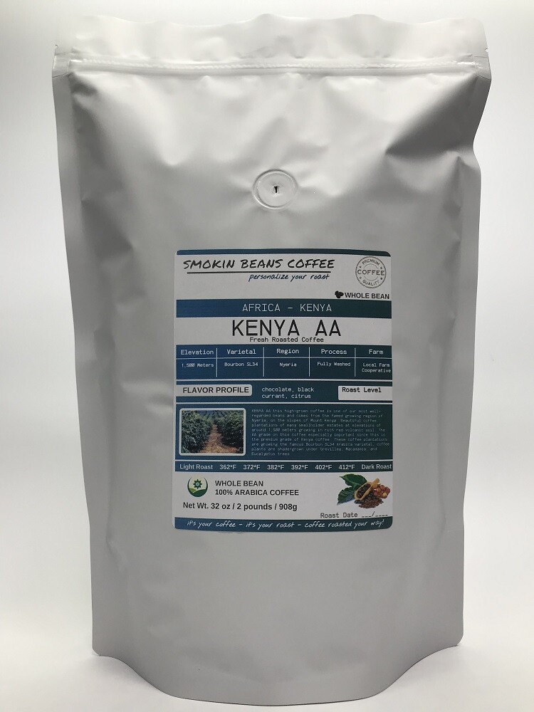 8oz/5lb - Kenya AA – Africa – Premium Fresh Roasted To Order Coffee