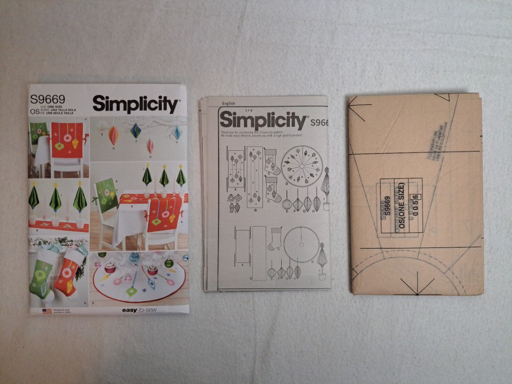 Simplicity Pattern - Christmas Decor (One Size) #S9669 - Uncut