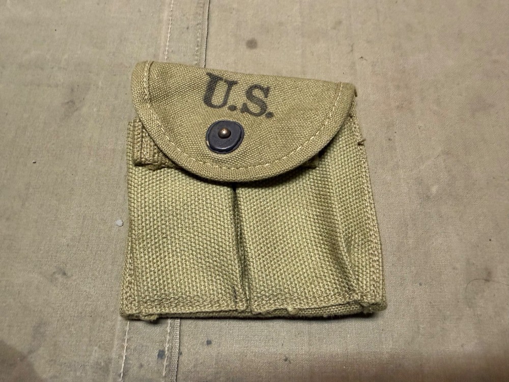 ORIGINAL WWII US ARMY M1 CARBINE RIFLE BELT AMMO POUCH-1943, S FROEHLICH CO