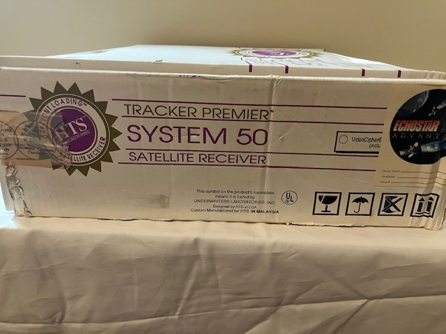 HTS Tracker Premier System 50 Satellite Receiver NOS Open Box w/ Remote