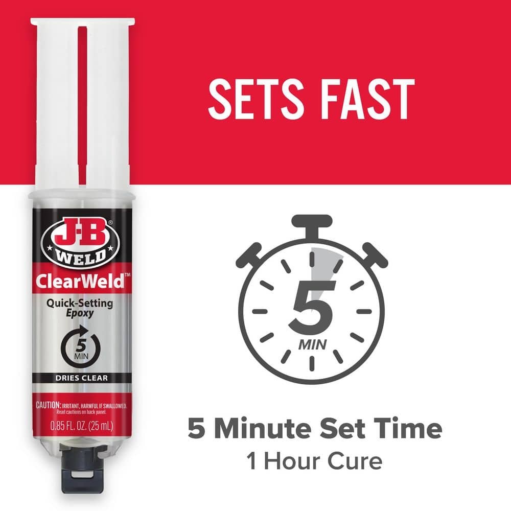 0.85 oz. ClearWeld Quick-Set Epoxy Syringe