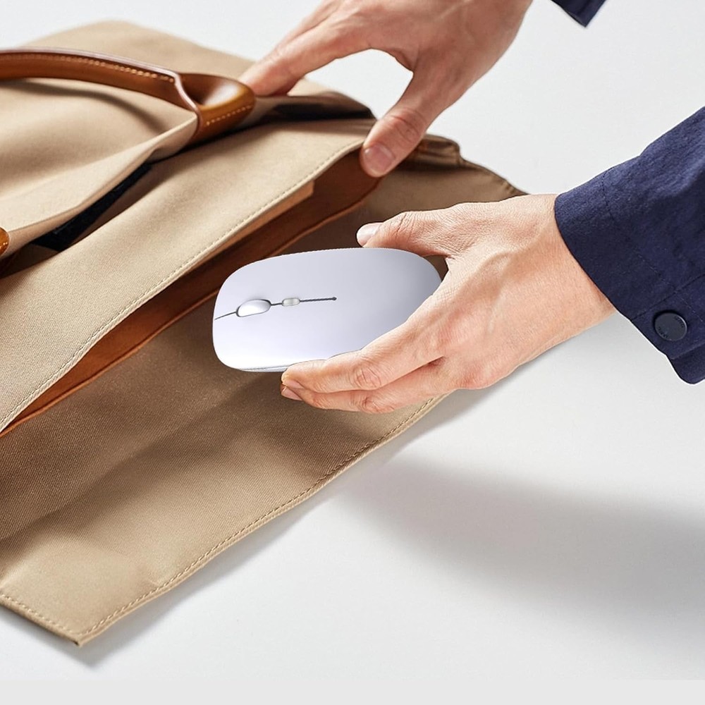 Wireless Bluetooth Mouse, Rechargeable, LED, Silent, Ultra-thin Design (Bluetoot