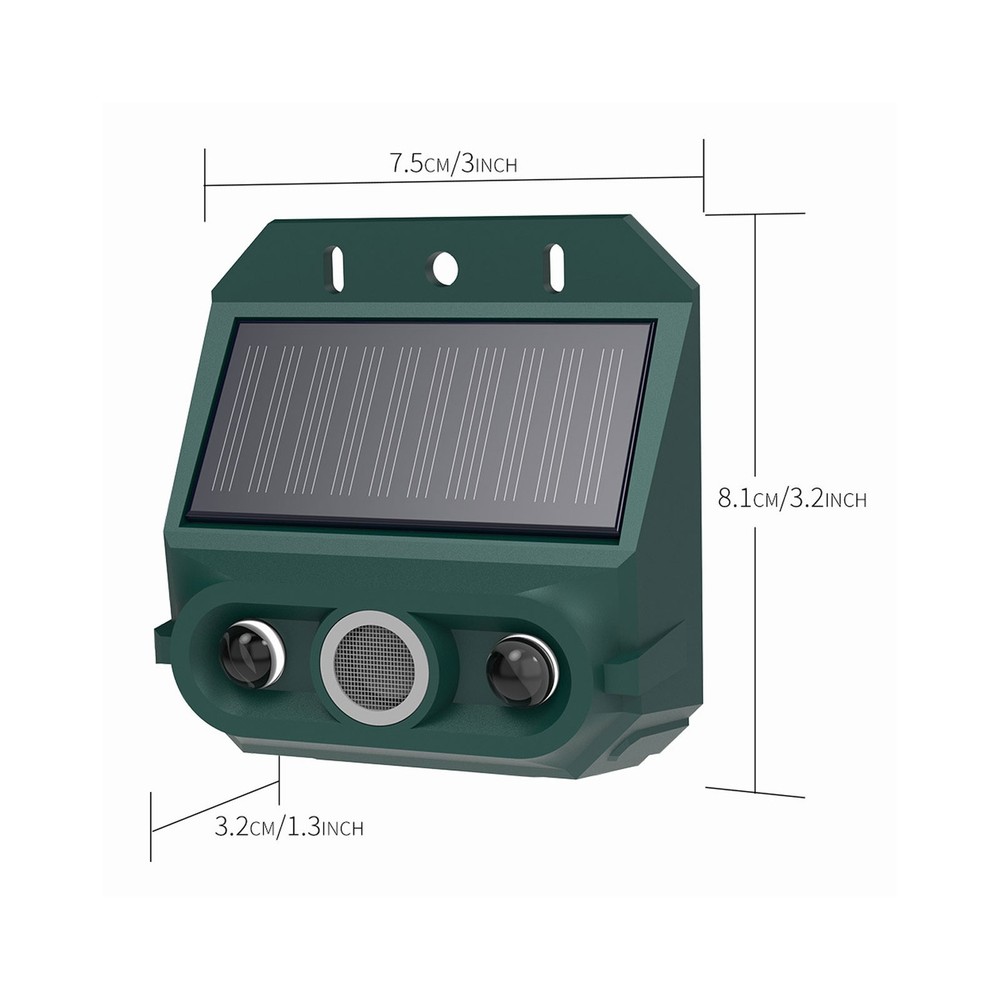 4-Solar Motion Sensor Alarm With Strobe Light For Outdoor Security