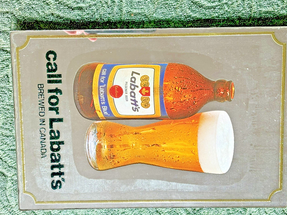 Vintage Labatts Beer Mirror Sign