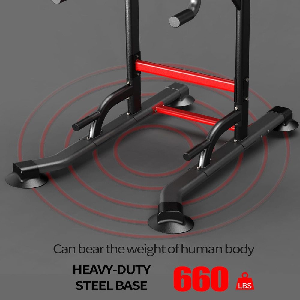 Adjustable Power Tower for Home Gym - Multifunctional Pull-Up & Dip Station for