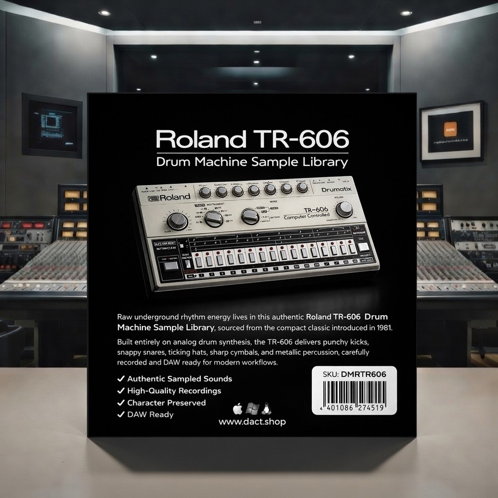 Roland TR-606 Drum Machine Sample Library