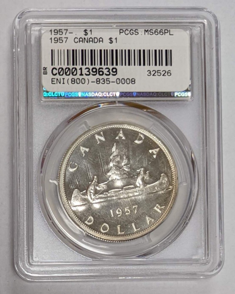 1957 Canada $1 PCGS PL 66