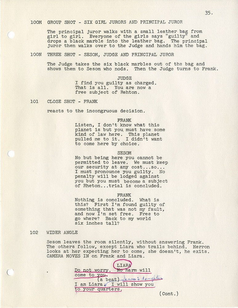 PHANTOM PLANET, THE (Apr 5, 1961) Final script
