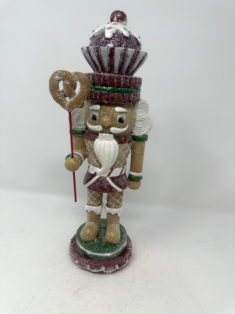 Glittered Gingerbread Nutcrackers, Candyland Nutcracker, Christmas, NEW 12.5"