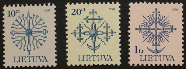 Definitive series, Ironwork stamps, 2002, Lithuania, SG ref: 720-722, MNH