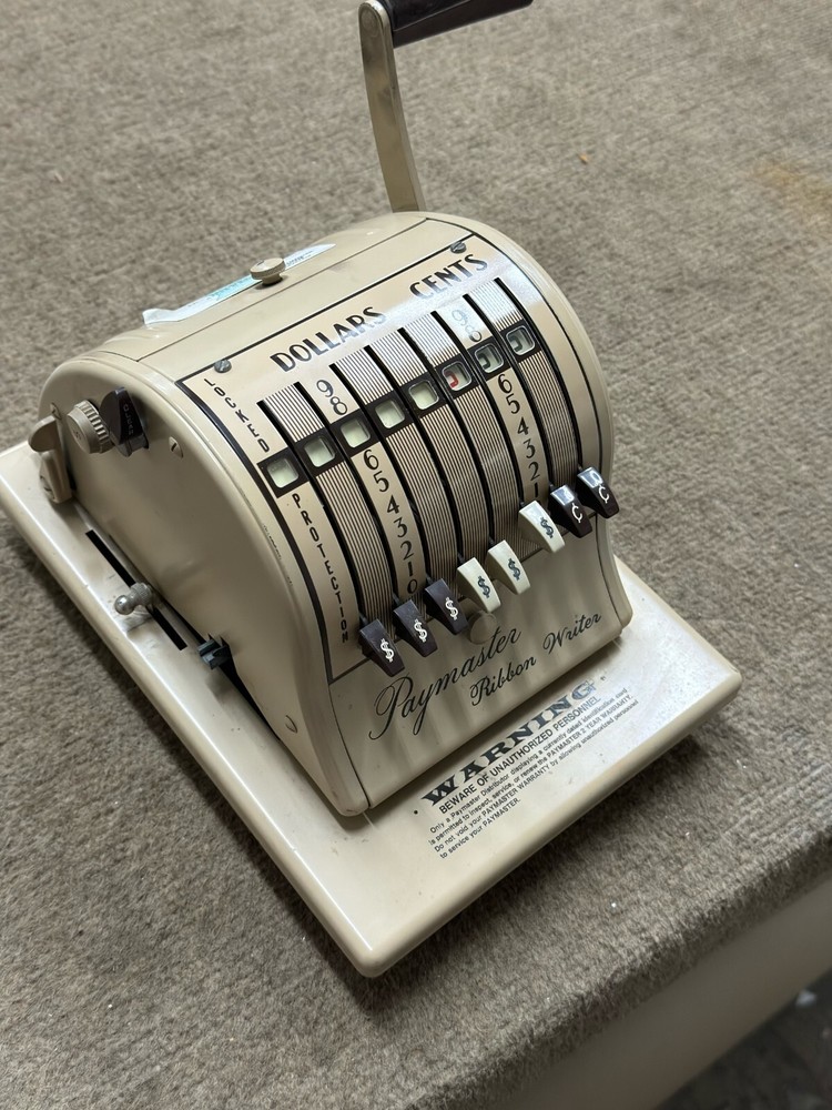 Paymaster Ribbon Writer Series 8000 tested working 7 column check impression