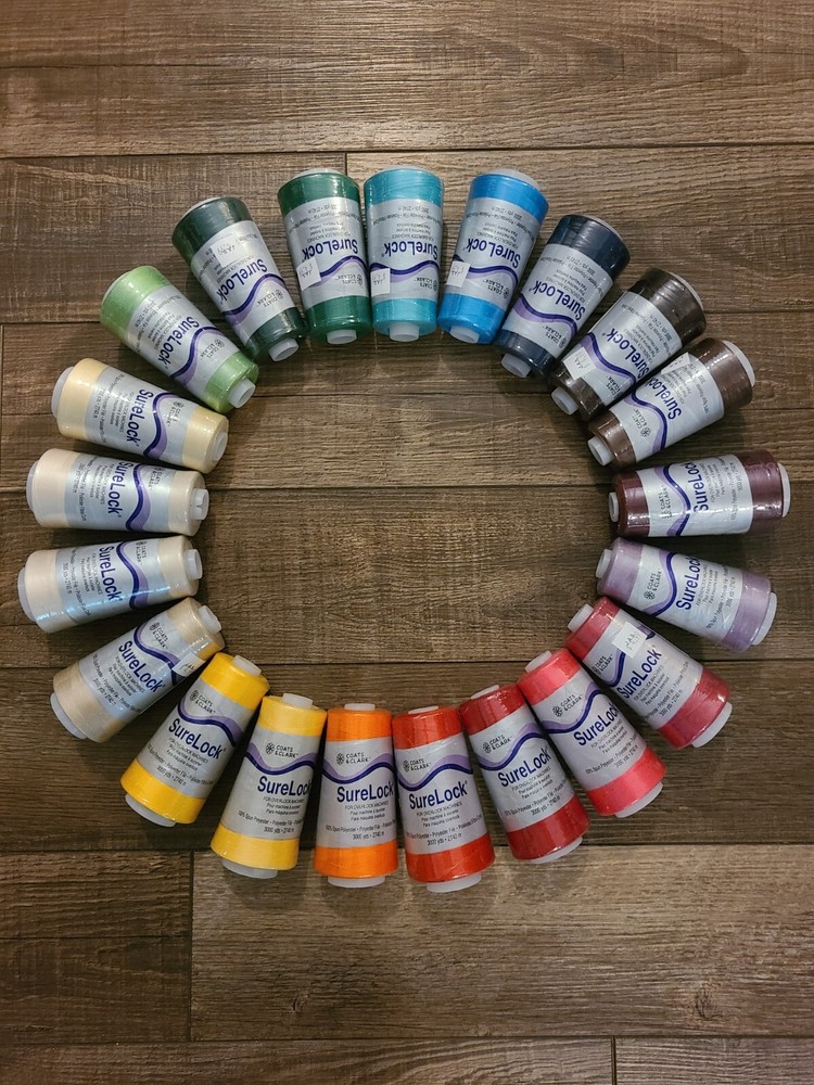 Coats Clark Surelock Serger Overlocking Polyester Thread 3000 yds You Pick Lot
