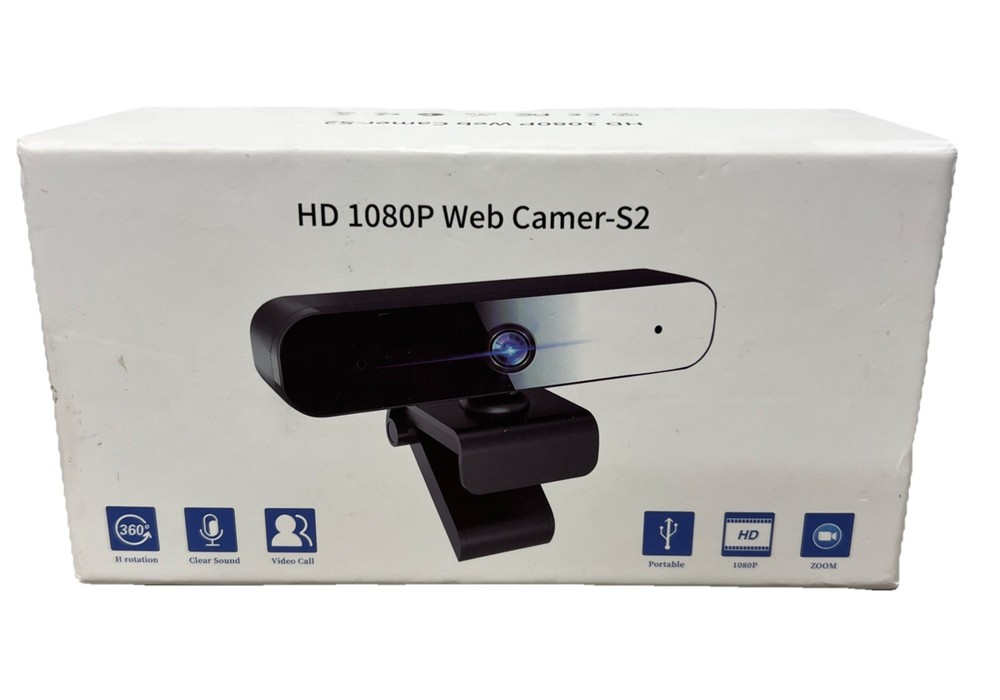 HD Pro 1080p Web Camera S1 Webcam with Microphone No Manual EUC