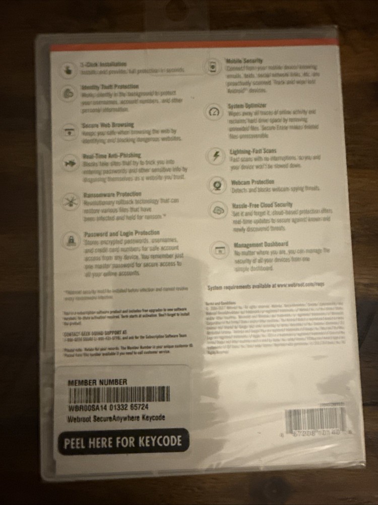 Webroot Secure Anywhere Internet Security w Antivirus PC Mac Mobile 3 Device New