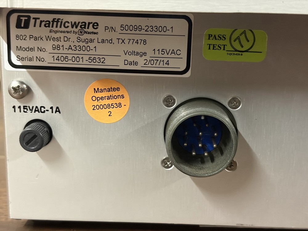 Cubic Trafficware 900 ATC Controller 981-A3300-1 Clean Untested