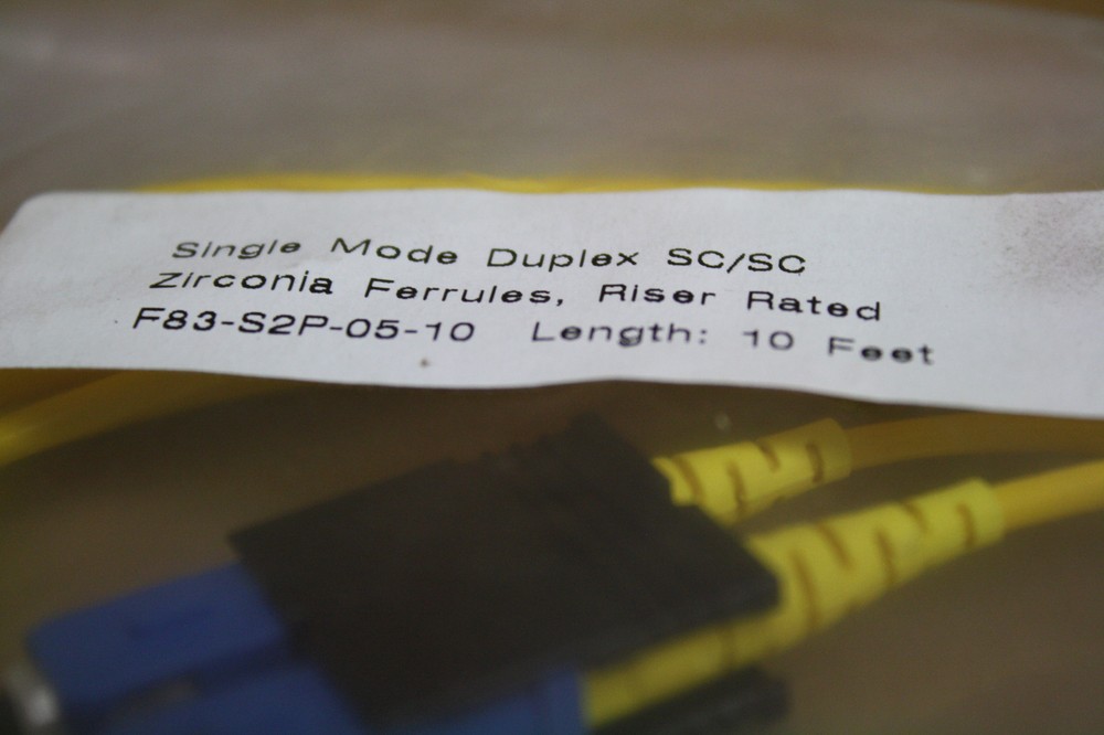 10FT SINGLE MODE DUPLEX SC/SC F83-S2P-05-10