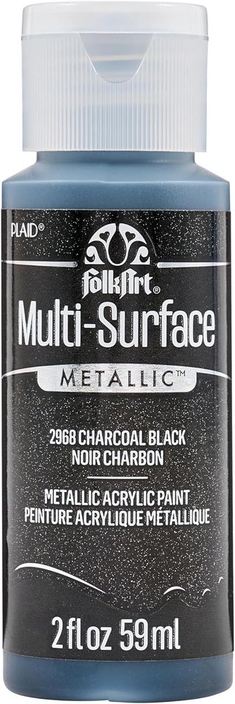 multisurface metallic paint, 2 oz, Charcoal Black