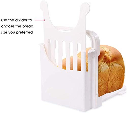 Fastwolf Bread Slicer,Adjustable Toast Slicer Cutting Guide /, White