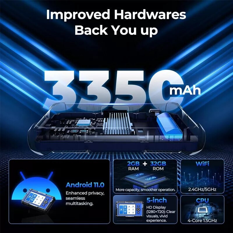 Free Updates! TOPDON AD600S Diagnostic Scanner Engine ABS SRS TPMS Code Reader