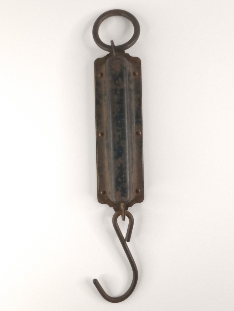 Vintage JOHN CHATILLON & SONS HANGING BRASS SCALE - 0-25 lbs